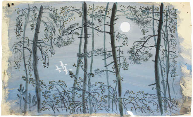 Кольцова Елизавета Алексеевна. Иллюстрация к книге Г. Глушнева «Упрямый воробей» (М.: Малыш, 1991)